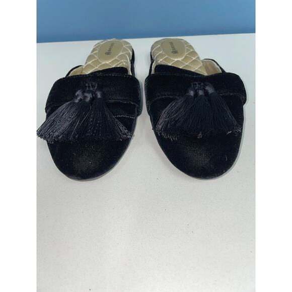 Birdies Womens Black Tassel Mules Size 7 (24544) - Picture 2 of 5